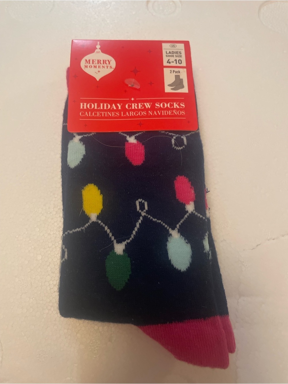 Holiday Crew Socks womens size 4-10 Christmas 2 pair festive